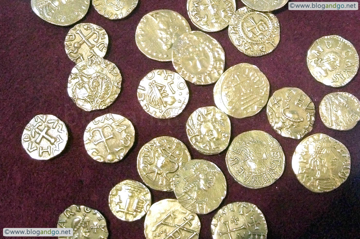 Sutton Hoo - Gold coins from the ship-burial
